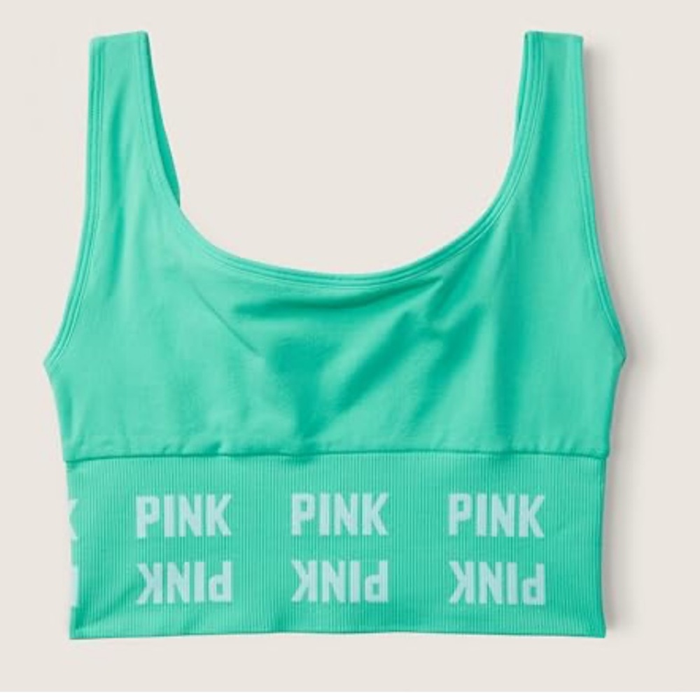 PINK Victoria's Secret Green Sports Bra